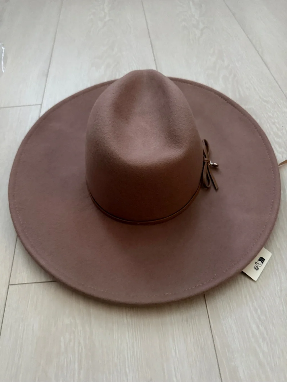 Ted Baker Abbiiio Bow Wool Wide-Brim Felt Fedora in Dark Brown